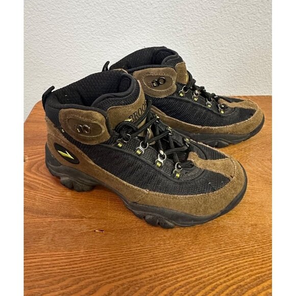 Shoes | Brooks Womens Suede Mesh Hiking Boots Tan Black  Brooks Women\'s Suede Mesh Hiking Boots Tan Black 29236 SIZE 6.5 Sku 2706